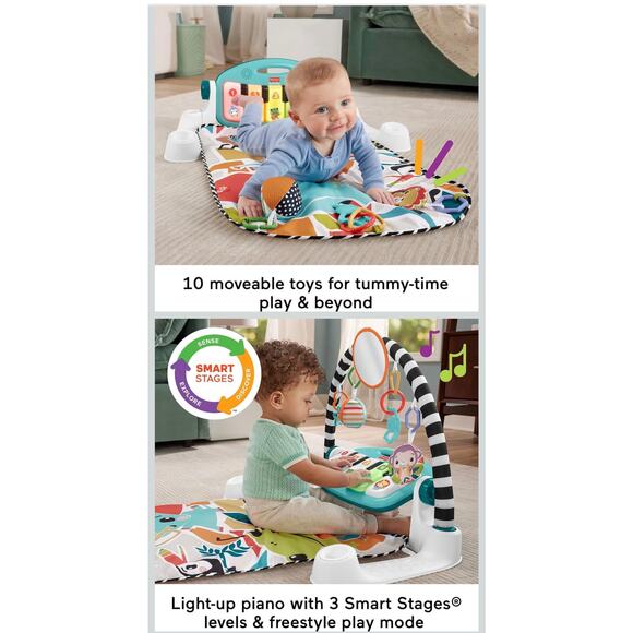 Fisher price baby playmat glow and grow kick & play  piano gym - Picture 3 of 8